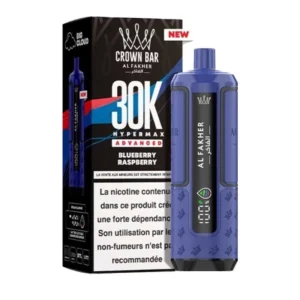 Blueberry Raspberry puff hyper max advanced crown bar 30k al fakher