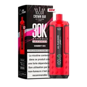 Cherry Ice puff hyper max advanced crown bar 30k al fakher