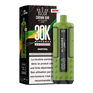 Menthol puff hyper max advanced crown bar 30k al fakher