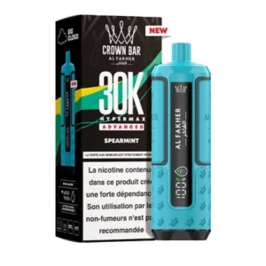 Spearmint puff hyper max advanced crown bar 30k al fakher