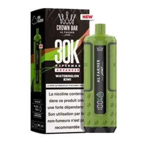 Watermelon Kiwi puff hyper max advanced crown bar 30k al fakher